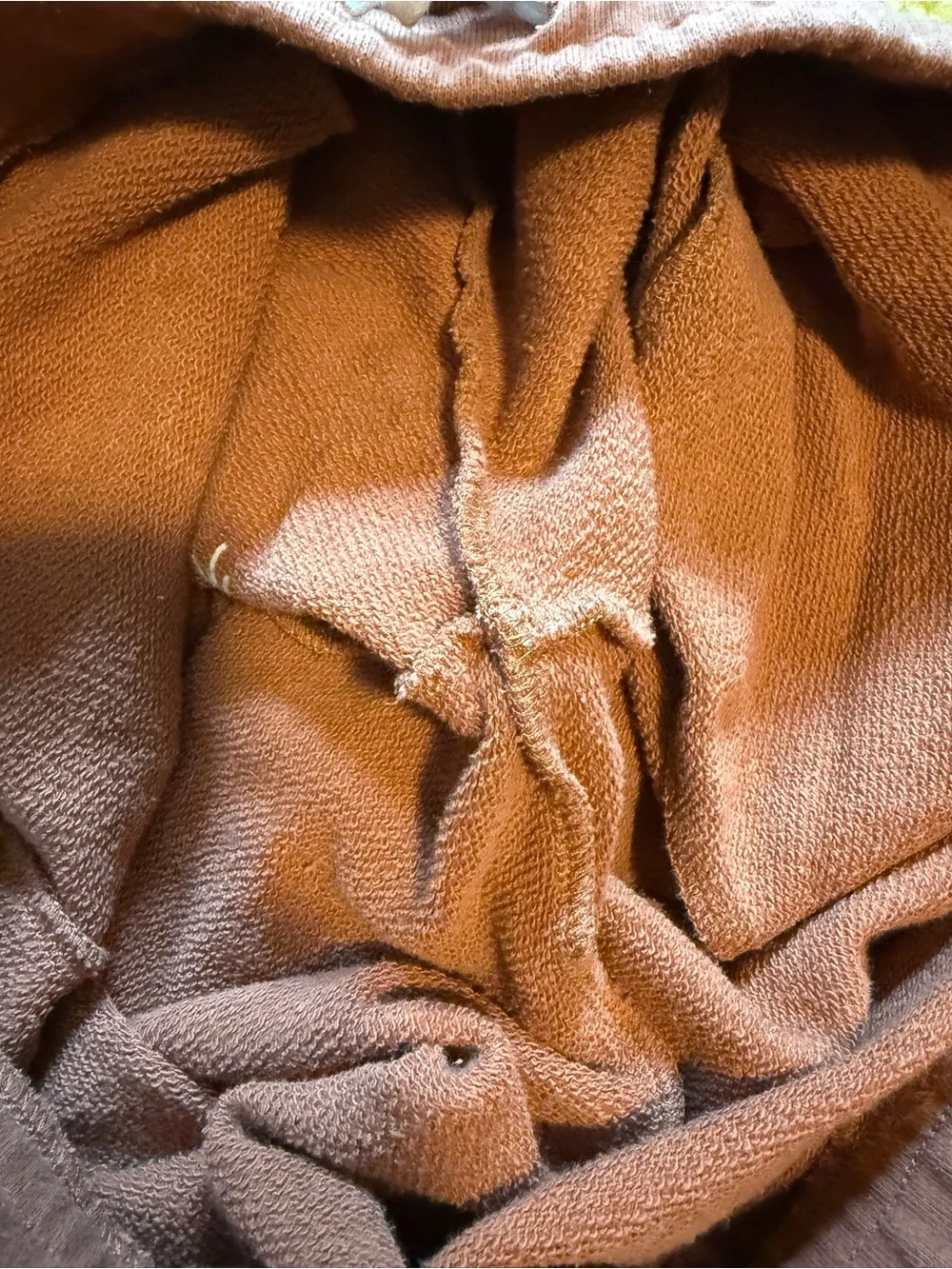 Madewell Bow Embroidered Double-Crewneck Sweatpants (2) Pc. Set Warm Umber Large